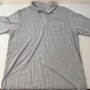 Fish Hippie Drift Off Course Mens XL Gray Short Sleeve Pocket Polo Shirt‎ Cotton